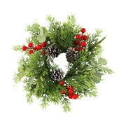 Christmas Candle Ring Artificial Garland Plastic Construction Ideal for Wedding Anniversary Celebration