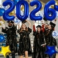 thumbnail image 3 of 2026 Balloons 40 inch Blue Foil Number Balloons for New Year Eve Festival Party Supplies Graduation Decorations Class of 2026 Party, 3 of 5