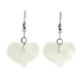 thumbnail image 2 of Sea of Love Heart Shaped White Kabibe Shell Dangle Earrings, 2 of 5