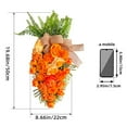 thumbnail image 2 of Easter Artificial Carrot Wreath,Spring Carrot Swag with Burlap Bows Wreath for Front Door,Wall Hanging Garland Decoration, 2 of 9