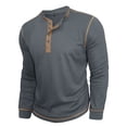 thumbnail image 4 of Afdoent Mens Long Sleeve T-Shirt Color Block T Shirt Top Comfortable Tee Shirts Streetwear Tee Shirts, 4 of 4
