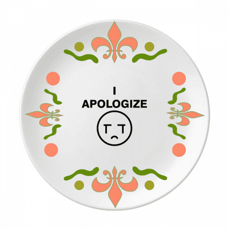 

Apologize Sorry Look Grievance Flower Ceramics Plate Tableware Dinner Dish
