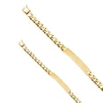thumbnail image 2 of 14k Yellow Gold Cuban Link ID Bracelet - 8" | Elegant 14KY Gold Chain Bracelets for Men and Women | Weight 15.9 Grams | Men’s Jewelry for Gift, 2 of 3