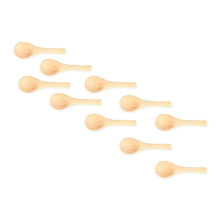 

jinsenhg Pack of 10 Small Wooden Spoons Children Dining Tools Bar Gadgets Cooking Condiments for Kitchen Seasoning Tea Sugar type 12