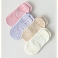 thumbnail image 6 of 4 Pairs Women's Non-Slip Yoga Socks Soft Cotton Grip Sole Low-Cut Design with Arch Ventilation for Pilates Barre - 4 pairs-C, 6 of 7