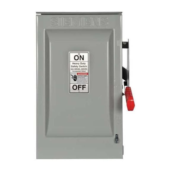 Siemens Fusible, Safety Switch, Heavy Duty, 600 V, 3PST HF362R