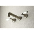 thumbnail image 3 of Kingston Brass KS4028PL Metropolitan 2-Handle Wall Mount Tub Faucet, Brushed Nickel, 3 of 5