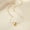 Shell Necklace, variant on 18K Gold-Plated Stainless Steel Starfish & White Shell Lockbone Necklace - Coastal-Inspired Minimalist Chain for Women