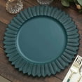 thumbnail image 6 of Efavormart 6 Pack | 13" Matte Teal Sunflower Plastic Dinner Charger Plates, Disposable Round Serving Trays, 6 of 10
