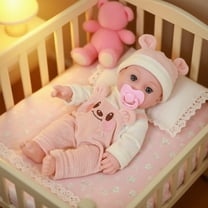 Uxgjfwu Reborn Baby Doll Clothes 30cm/12in, Bear Style Overalls Simulation Doll Outfits, Realistic Doll Clothing for Pretend Play, Educational Role Play, Gift