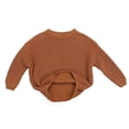 thumbnail image 7 of Styles I Love Unisex Baby Toddler Boys Girls Knitted Crewneck Long Sleeve Solid Pullover Sweater Autumn Winter Cozy Top (Brown, 12 Months), 7 of 7