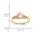 thumbnail image 3 of Real 14kt Yellow Gold Madi K Synthetic Rose Zircon Ring Size: 5; for Adults and Teens; for Women and Men, 3 of 3