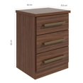 thumbnail image 5 of Buro Mesa de Noche Supermuebles Baiao Imbuia Naturale 3 Cajones, 5 of 5