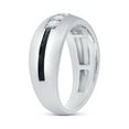 thumbnail image 4 of FB Jewels 10kt White Gold Mens Round Diamond Wedding Black Groove Band Ring 1/2 Cttw Size 9, 4 of 4