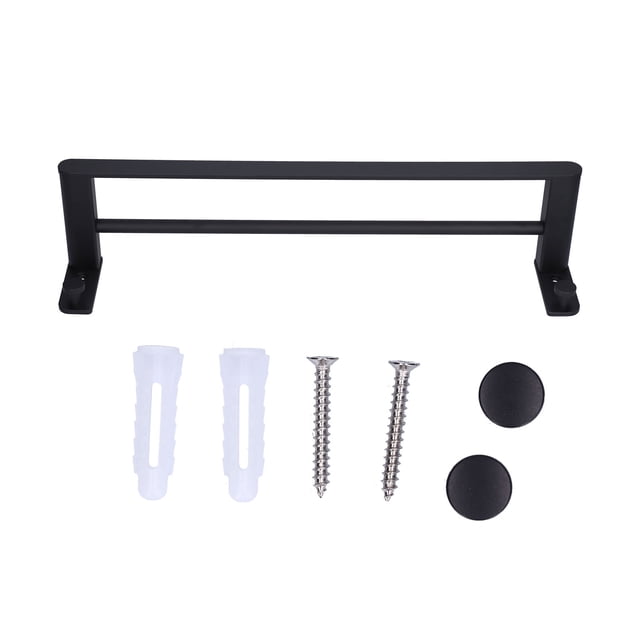 Towel Rack Space Aluminum Double Towel Bar Hanging Rod Storage Shelf Hanger Bathroom Accessory 50cm
