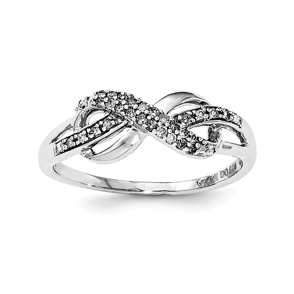 Ring Women Diamond - Sterling Silver Diamond Infinity Symbol Ring, Size ...