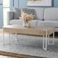 thumbnail image 2 of SAFAVIEH Edgecombe Modern Coffee Table, Natural/White (43.3 in. W x 23.6 in. D x 15.7 in. H), 2 of 9