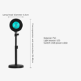 thumbnail image 5 of Sunset Light Projector, 360 Degree Rotating LED Night Light, Suitable for Photography Party (Floor Model - 2.1m Height Blue Violet 20W), 5 of 5