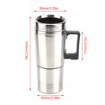 thumbnail image 3 of Qiilu Car Electric Kettle,Car Electric Kettle Coffee Tea Water Heating Cup 12V 350ML+150ML,Water Heating Cup, 3 of 8