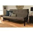 Full Size Spring Futon Mattress Replacement, Suede Fabric Sleeper Sofa Bed Mattress, GrayFrame