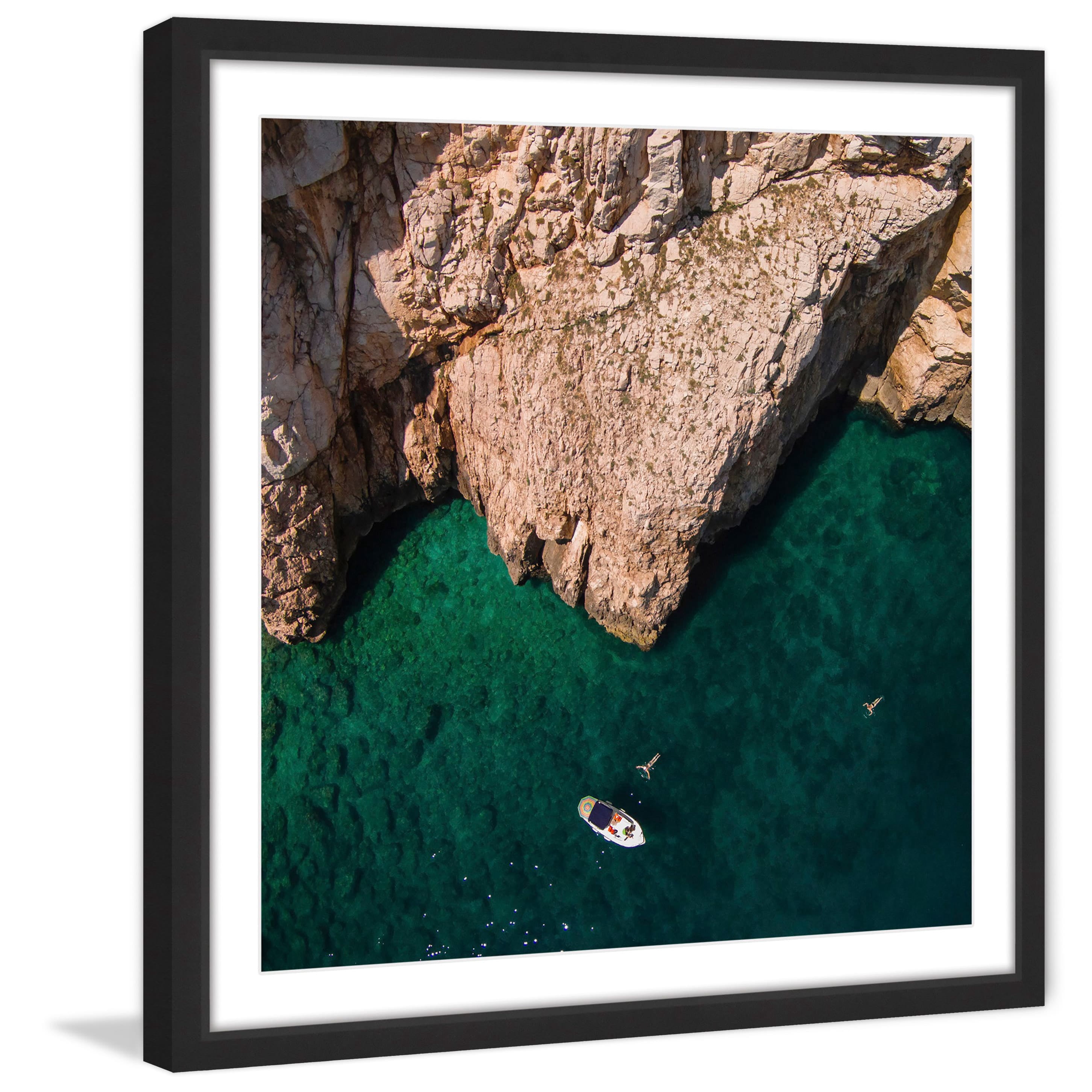 "Jagged Cliffs" Framed Painting Art Print, 32" x 1.5"