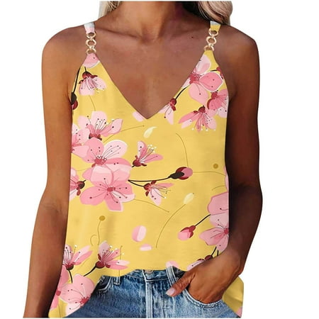 Cozirly Corset Cami Plus Size Sleeveless Tops for Women Indie Tank Tops Yellow Sleeveless Tops for Women
