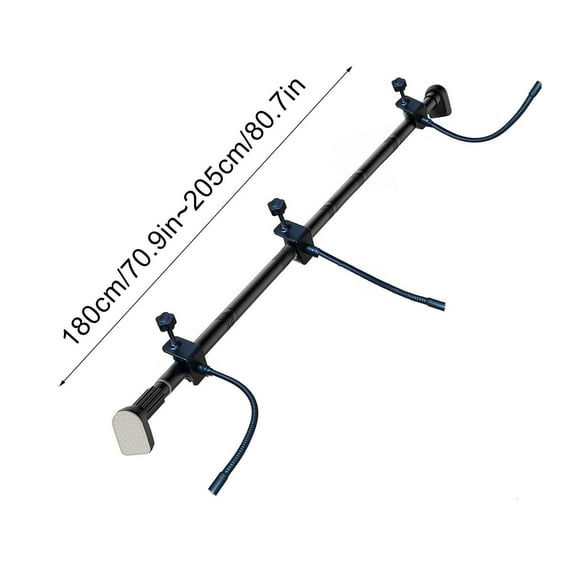 JWshufel Christmas Garland Stand for Heavy Duty Decoration with Sturdy Construction and Multiple Hooks Suit for Indoor and Outdoor Festive Display 70.8-80.7in Black