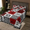 thumbnail image 2 of YST Kids Happy Camping Quilt Bedding Set King,Rustic Cabin Rv Camper Bedspread for Bunk Travel Trailer,Red and Black Buffalo Plaid Quilts Set,Christmas Pine Tree Deer Coverlet&nbsp;Set, 2 of 5