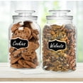 thumbnail image 3 of Estilo Glass Cookie Jars| Apothecary Jars with Lids Includes Chalkboard Labels And Chalk | Airtight Glass Jar for Storing Cookies Candies, Cereal and Food | Set of 2 Round Canisters, 3 of 7