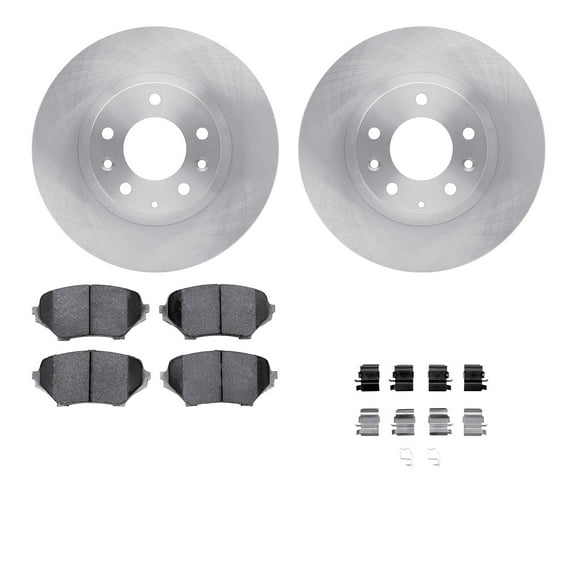 Dynamic Friction Company Front Brake Rotors with 5000 Advanced Brake Pads includes Hardware 6512-80223