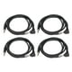 thumbnail image 1 of 4 Piezas de Cable Auxiliar de 3,5 mm Macho a Macho Sincero Negro 120 cm, 1 of 10