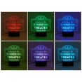 thumbnail image 2 of Personalized Planet Home Family Theather Multicolor LED Night Light with Custom Name Laser Engraved on Acrylic Design Insert, 2 of 5