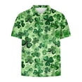thumbnail image 4 of BiZtdJrK Men's Holiday Polos Shirt St Patricks Day Shamrock Printed T-Shirts 2025 Fashion Summer Short Sleeve Golf Shirts Big and Tall Blouse Tops Multicolor XXXXL, 4 of 6
