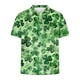 thumbnail image 4 of Día de San Patricio de los Hombres Impreso Solapa de Manga Corta, Camisa de Tela de Malla Casual para el Aire Libre Y el Ocio, 4 of 9