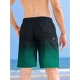 thumbnail image 4 of APTRO Mens Swim Trunks 9 inch Bathing Suit With Zipper Pockets Quick Dry Mesh Liner Swim Shorts Board Shorts Swimsuit Beach Shorts Grid Green 02 S, 4 of 7