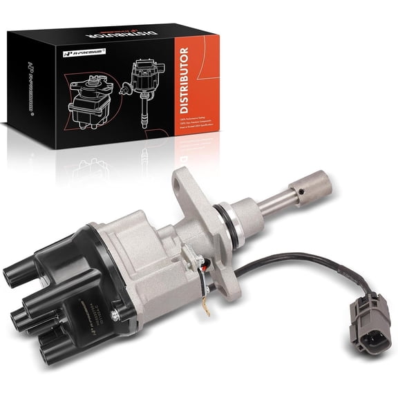 A-Premium Ignition Distributor with Cap and Rotor Compatible with Nissan 240SX 1989-1990, D21 1990-1994, Pickup 1995-1996, 2.4L
