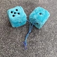 thumbnail image 1 of Dado de peluche con estampado de pelo largo de 7,5 cm, colgante para coche, 1 of 6