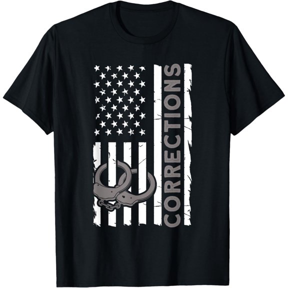 100% Cotton for Both Men and WomenCorrectional Officer Corrections Thin Silver Line T-Shirt