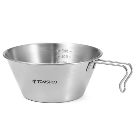 

Eccomum Stainless Steel Sierra Cup 200ml/500ml Measuring Cup Bowl for Outdoor Camping Backpacking Picnic