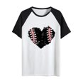 thumbnail image 2 of Birdeem Womens Fashion Summer Round Neck Leisure Short Sleeve Baseball Printed Tops, 2 of 4