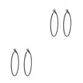 thumbnail image 3 of Sonducket 1 par de aretes de aro para mujer, joyería exquisita, estilo simple, colgantes redondos para orejas, gotas para orejas, accesorios de moda, Negro 4cm 2piezas Sonducket CBP353401, 3 of 6