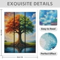 thumbnail image 3 of Diamond Art Kit for Adults, Tree Seasons Sky Reflection Beauty Diamond Painting for Adults Beginners, 5D DIY Diamond Art Painting Kits, Colorful Diamond Painting Craft for Home Decor 12x16, 3 of 7