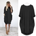 thumbnail image 2 of Dress Women long-sleeved pocket round collar loose Europe autumn hot style Dresses Casual Vestidos YRW6998, 2 of 5