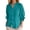 Blue, variant on Lixiuxyad Summer Blouse Women's Summer Shirt Fashion Elegant Top Linen Long Sleeve T Shirt V Neck Shirt Belted Waist Casual Loose Shirt With Buttons