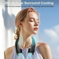 thumbnail image 2 of AI Neck Fan, 6 Speeds Adjustable Portable Personal Fan Rechargeable, 6000 mAh Battery Faster Cooling Wearable Fan, Ultra Quiet for Home, Office, Travel, Outdoor, 2 of 9