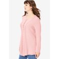 thumbnail image 3 of Roaman's Women's Plus Size Lace Yoke Pullover Sweater, 3 of 5
