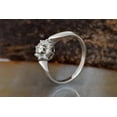 thumbnail image 3 of Flower Engagement Ring 2Ct Round Cut Lab-Created Diamond 14k White Gold Plated Sterling Silver, 3 of 5