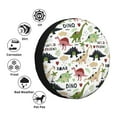 thumbnail image 4 of Salouo Cute Dinosaurs Print Spare Tire Cover 14-17 inch Spare Tire Protector Universal Tough Tire Wheel Cover for Trailer SUV and Truck-17 inch, 4 of 6