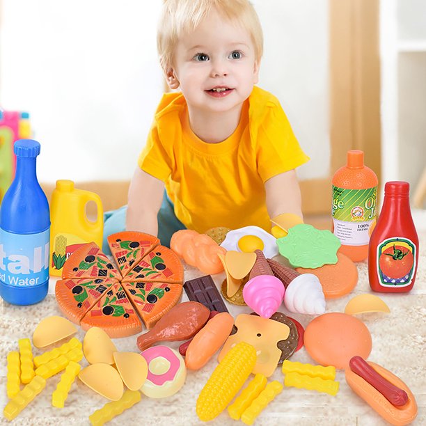 Gaxdetde 38pcs Kitchen Toys Fruit Vegetables Pretend Food Playset For Kids Education Toy Walmart Com Walmart Com