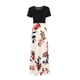 thumbnail image 4 of ICHUANYI Clearance Fashion Women Short Sleeve Floral Boho Printing Long Dress Ladies Casual Dress(White, S) ICHUANYI WER2023081004692, 4 of 6